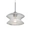 Besa Lighting Zen Cord Pendant, Clear Bubble, Satin Nickel Finish, 1x60W Incandescent 1JT-ZENCL-SN - alternate 1
